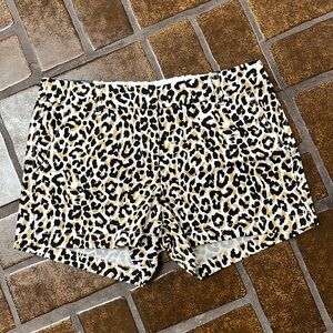 NWT J. Crew Factory Leopard Print Cotton 3.5” Short